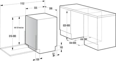 Hisense Oppvaskmaskin HFI642D (Helintegrert)