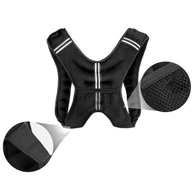 Vektvest 5 kg med lycra og stålkuler