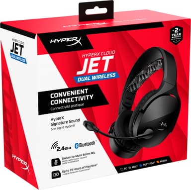 HyperX Cloud Jet trådløst gamingheadset (sort)