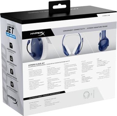 HyperX Cloud Jet trådløst gamingheadset (blå)