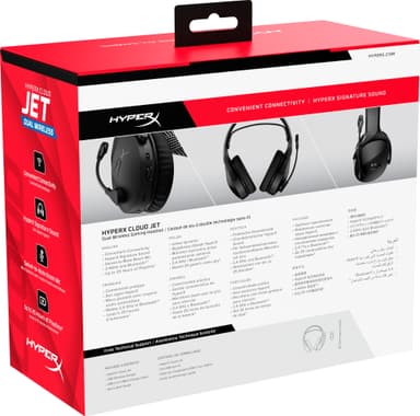 HyperX Cloud Jet trådløst gamingheadset (sort)