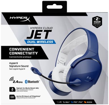 HyperX Cloud Jet trådløst gamingheadset (blå)