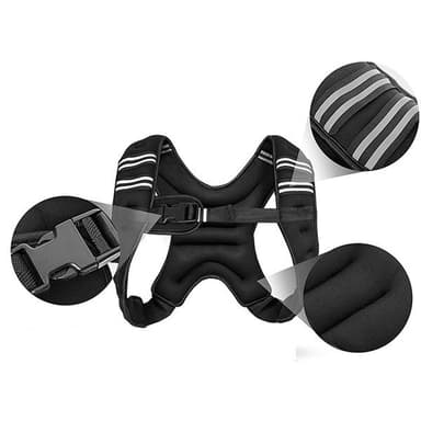 Vektvest 5 kg med lycra og stålkuler