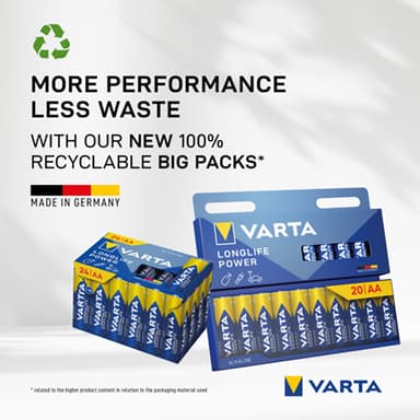 Varta Longlife Power AA-batterier 7042370 12-pakke (blå)