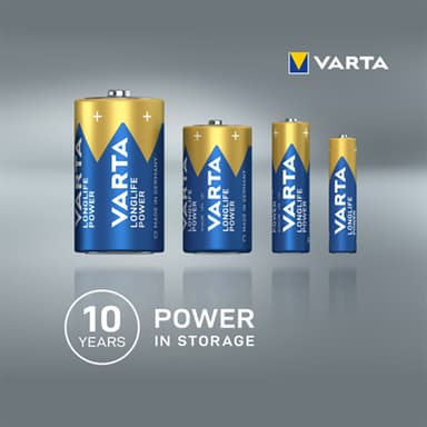 Varta Longlife Power AA-batterier 7042370 12-pakke (blå)