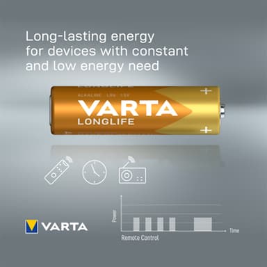 Varta Longlife Power AA-batterier 7042380 16-pakke (gul)