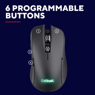 Trust GXT931 Ybar trådløs gamingmus