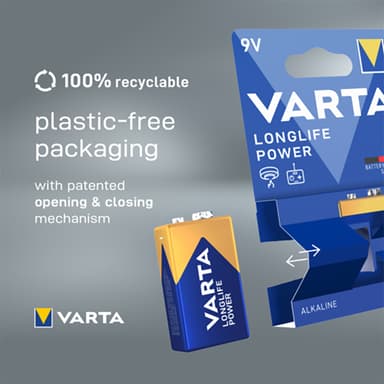 Varta Longlife Power 9V batteri (1-pakk)