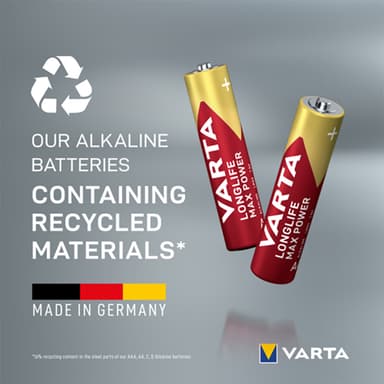 Varta Longlife Max Power AAA batteri (4-pakk)