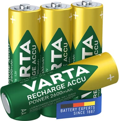 Varta Power 2600mAh AA batteri (4-pakk)