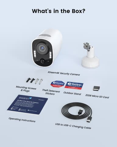 Swann Xtreem4K overvåkningskamera (hvit)