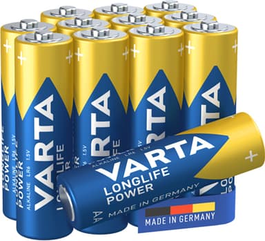 Varta Longlife Power AA-batterier 7042370 12-pakke (blå)