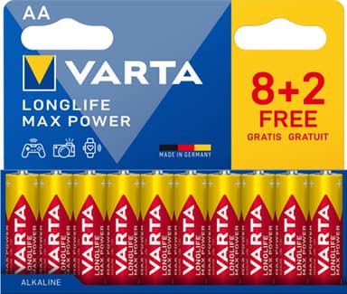 Varta Longlife Power AA-batterier 7042378 10-pakke (rød)