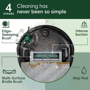 iRobot Roomba Combo 105+ rengjøringsrobot Y351040 (sort)