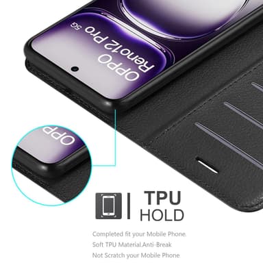 Oppo Reno 12 Pro Deksel Etui Case (Svart)