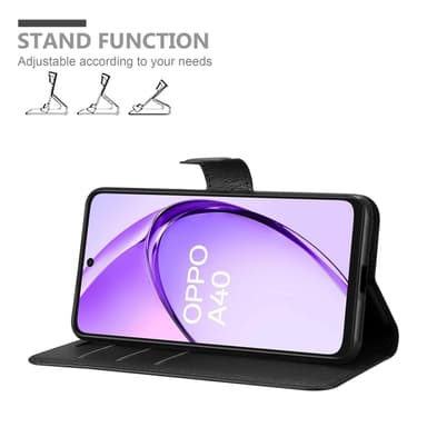 Oppo A40 Deksel Etui Case (Svart)
