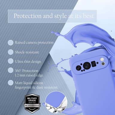 Google Pixel 9 PRO deksel case cover (lilla)