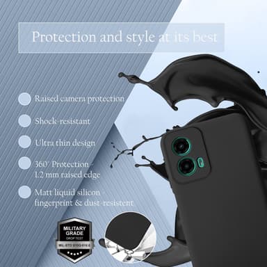 Motorola Moto G45 deksel case cover (svart)