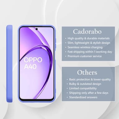 Oppo A40 deksel case cover (lilla)