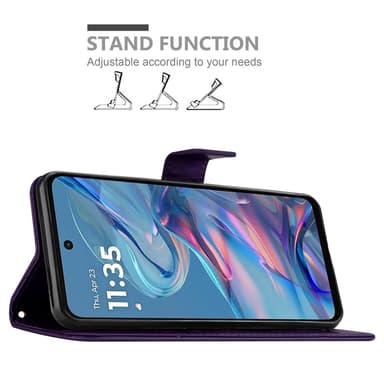 Motorola Moto G45 lommebokdeksel Blomster (Lilla)