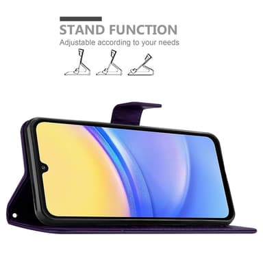 Samsung Galaxy A16 lommebokdeksel Blomster (Lilla)