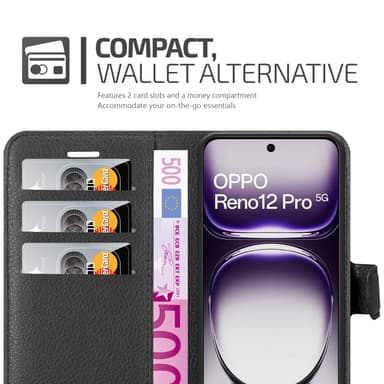 Oppo Reno 12 Pro Deksel Etui Case (Svart)