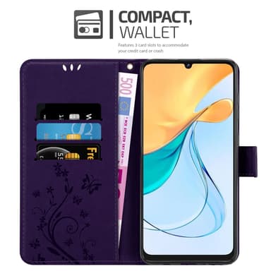 ZTE Blade V50 Vita lommebokdeksel Blomster (Lilla)