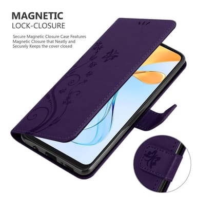 ZTE Blade V50 Vita lommebokdeksel Blomster (Lilla)