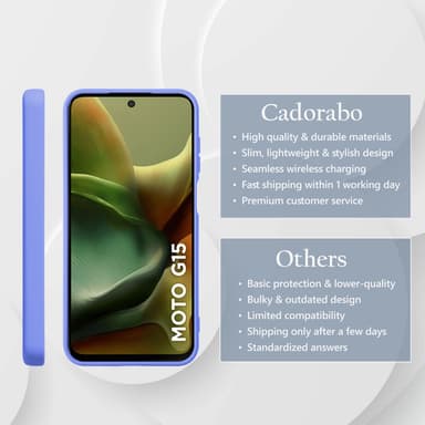 Motorola Moto G15 deksel case cover (lilla)