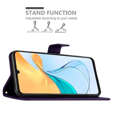 ZTE Blade V50 Vita lommebokdeksel Blomster (Lilla)