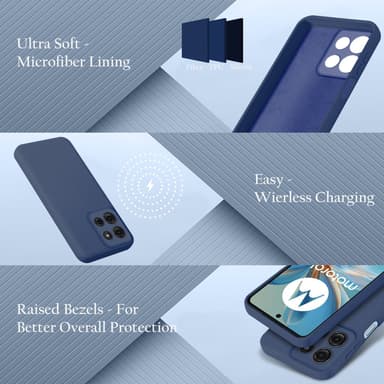 Motorola Moto G75 deksel case cover (blå)
