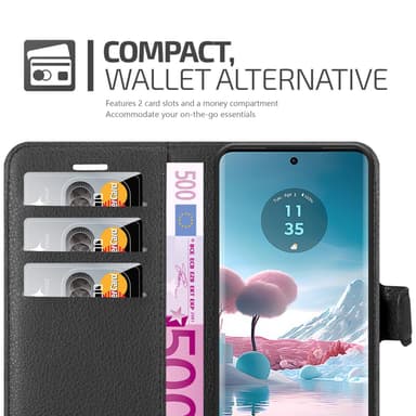 Motorola Edge 40 Neo Deksel Etui Case (Svart)