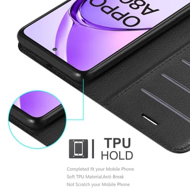 Oppo A80 Deksel Etui Case (Svart)