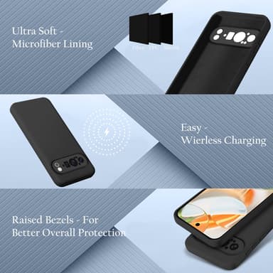 Google Pixel 9 PRO deksel case cover (svart)