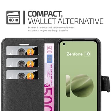 Asus Zenfone 10 Deksel Etui Case (Svart)