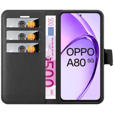 Oppo A80 Deksel Etui Case (Svart)