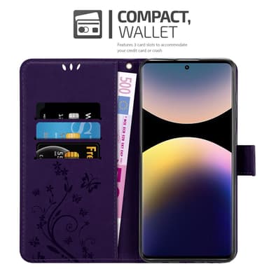 Xiaomi RedMi Note 14 Pro 4G lommebokdeksel Blomster