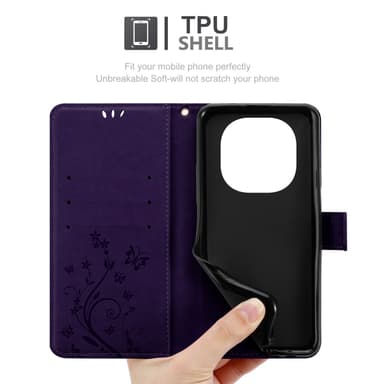Xiaomi RedMi Note 14 Pro 4G lommebokdeksel Blomster
