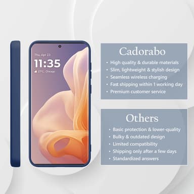 Motorola Moto G85 deksel case cover (blå)