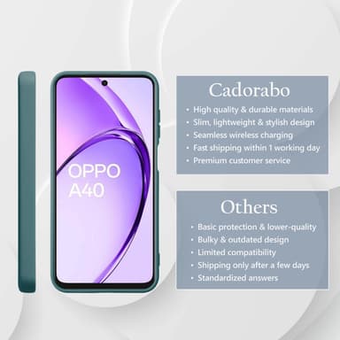 Oppo A40 deksel case cover (grønn)