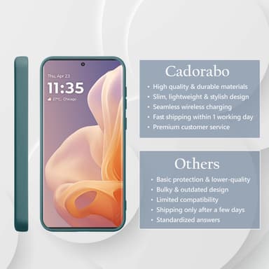Motorola Moto G85 deksel case cover (grønn)