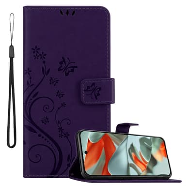 Google Pixel 9 PRO XL lommebokdeksel Blomster (Lilla)