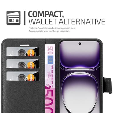 Oppo Reno 12 Deksel Etui Case (Svart)