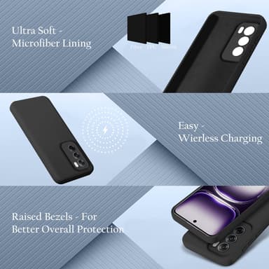 Oppo Reno 12 deksel case cover (svart)