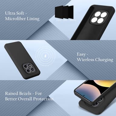 Xiaomi Redmi Note 14 Pro 4G deksel case cover (svart)