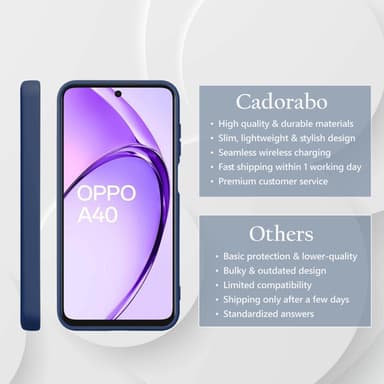 Oppo A40 deksel case cover (blå)