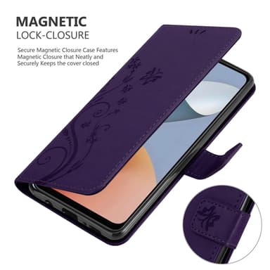 ZTE Blade A54 lommebokdeksel Blomster (Lilla)