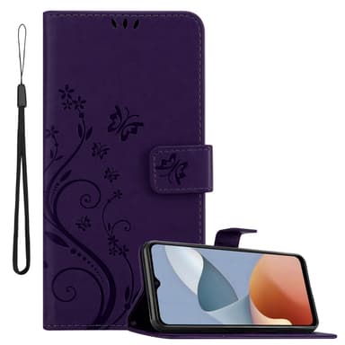 ZTE Blade A54 lommebokdeksel Blomster (Lilla)