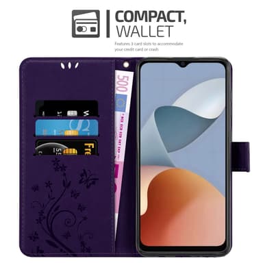 ZTE Blade A54 lommebokdeksel Blomster (Lilla)