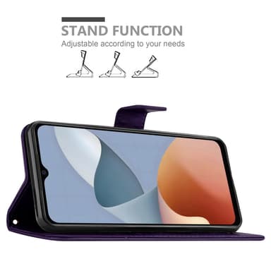 ZTE Blade A54 lommebokdeksel Blomster (Lilla)